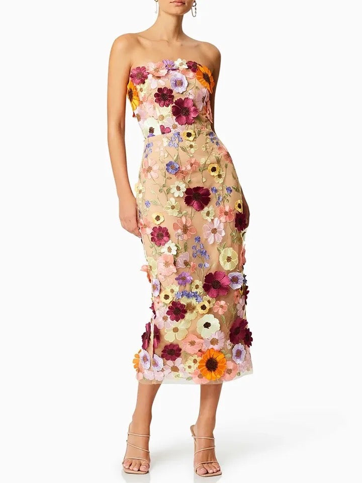 Medous Flower MIDI Dress