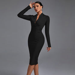 Marte Strippy Bandage Dress