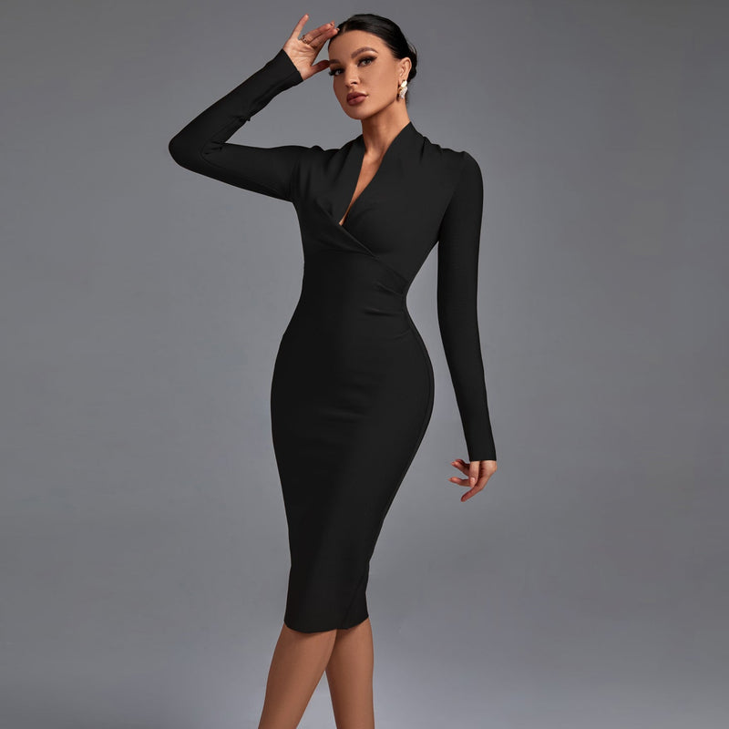 Marte Strippy Bandage Dress