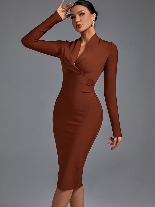 Marte Strippy Bandage Dress